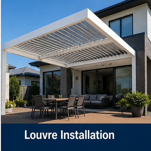Louvre installation Auckland outdoor living